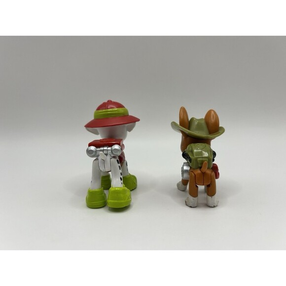 Paw Patrol Figures Tracker + Marshall Jungle Rescue Replacement Toy Figure Lot - Picture 5 of 11
